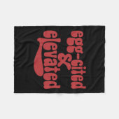 卵で引お洒落き立てられたイースターおもしろいのジョーク フリースブランケット (正面(横))