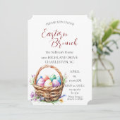 卵とイースターブランチを持つバスケット 招待状 (スタンド正面)