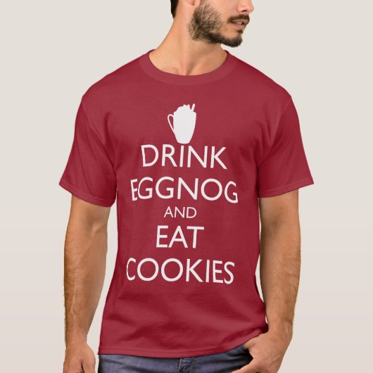 卵とクッキーを飲食べみる Tシャツ (正面)
