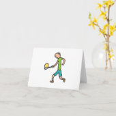 卵とスプーンのレース カード (黄色い花)