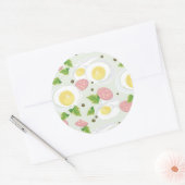 卵とソーセージ模様 ラウンドシール (封筒)