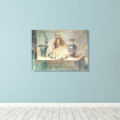 卵とツグミで生きている キャンバスプリント (インサイチュ (ウッドフロア))