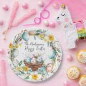 卵とフローライースター入りのバスケット ペーパープレート (パーティー)