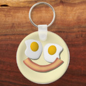卵とベーコン顔。 キーホルダー (正面)
