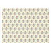 卵と花が入ったかごの中のかわいいかわいらしバニー テーブルクロス (正面(横))