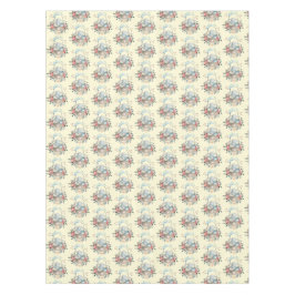 卵と花が入ったかごの中のかわいいかわいらしバニー テーブルクロス