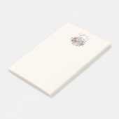 卵と花が入ったかごの中のかわいいかわいらしバニー ポストイット (アングル)