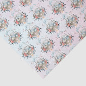 卵と花が入ったかごの中のかわいいかわいらしバニー 薄葉紙 (詳細)