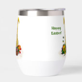 卵と花が咲くかわいいイースターウサギ (左面)