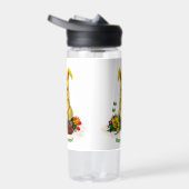 卵と花が咲くかわいいイースターウサギ ウォーターボトル (右面)