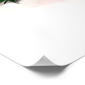 卵と花が咲くかわいいイースターウサギ ポスター (角)