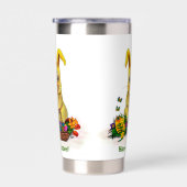 卵と花が咲くかわいいイースターウサギ 保温保冷タンブラー (右面)