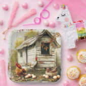 卵と鶏のPartyプレート ペーパープレート (パーティー)