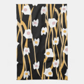 卵と麺のディナーパターン キッチンタオル (縦)