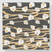 卵と麺のディナーパターン ストーンコースター (正面)