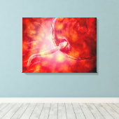 卵に入る男性の生殖精子 キャンバスプリント (インサイチュ (ウッドフロア))