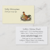 卵に坐っているカラフルなヴィンテージの鶏 名刺 (正面/裏面)