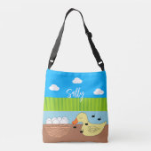 卵に歌う母アヒル クロスボディバッグ (裏面)