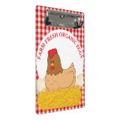 卵に生オーガニック鶏を育てる ミニクリップボード (アングル)