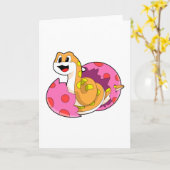 卵のいる蛇 カード (黄色い花)