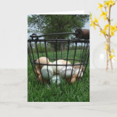 卵のかご カード (黄色い花)
