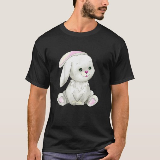 卵のイースターサンデーヴィンとおもしろいかわいいイースターバニー Tシャツ (正面)