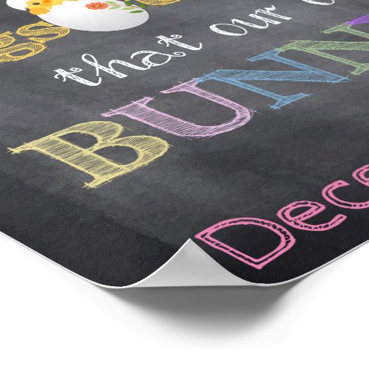 卵のイースター妊娠が明らかに発表 ポスター (角)