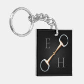 卵のカタツムリモノグラムのビット馬術 キーホルダー (正面左)