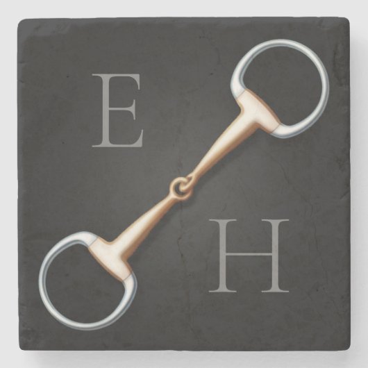 卵のカタツムリモノグラムのビット馬術 ストーンコースター (正面)