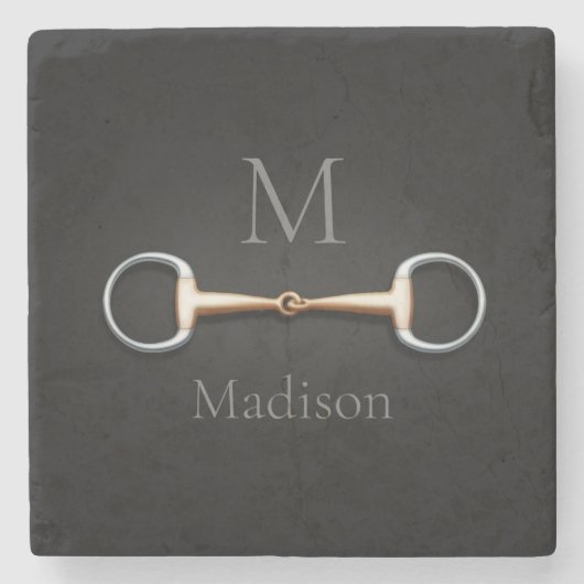 卵のカタツムリモノグラムのビット馬術 ストーンコースター (正面)