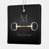 卵のカタツムリモノグラムのビット馬術 セラミックオーナメント (左)