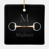 卵のカタツムリモノグラムのビット馬術 セラミックオーナメント (裏面)