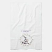 卵のキッチンタオルのバスケットとイースターバニー キッチンタオル (縦)