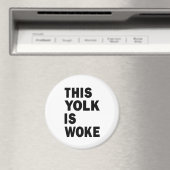 卵のトレンおもしろいグユーモアこの黄身は目覚めた マグネット (インサイチュ (食洗機))