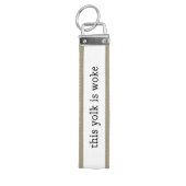 卵のトレンおもしろいグユーモアこの黄身は目覚めた リストバンドキーホルダー (鍵トップ)