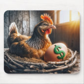 卵のドル記号 マウスパッド (正面)