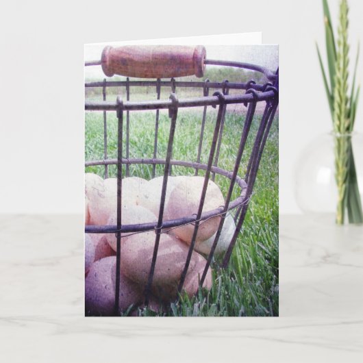 卵のバスケットすべての行事グリーティング カード (正面)