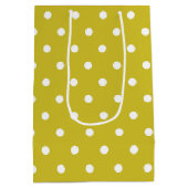 卵のバスケットと可愛い水色のイースターバニー ミディアムペーパーバッグ (裏面)