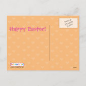 卵のバスケットの民芸イースターのコーギー及び友人 シーズンポストカード (裏面)