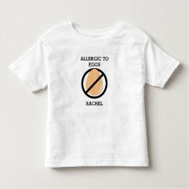 卵のパーソナライズな子供にアレルギー卵無し トドラーTシャツ