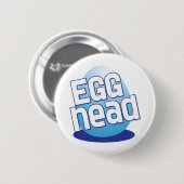 卵のヘッドイースター禿げたおもしろい 缶バッジ (正面&裏面)