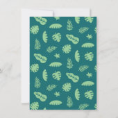 卵のベビーシャワーからかわいいオレンジの恐竜が孵化 招待状 (裏面)