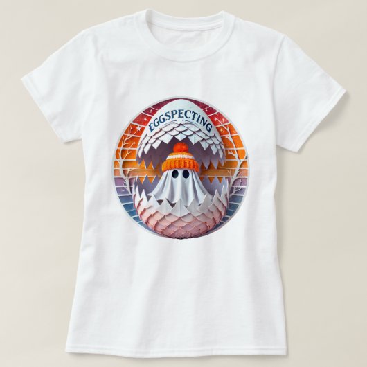 卵のベビー発表 – Halloween Themed Tシャツ (デザイン正面)