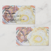 卵のベーコンの朝食 名刺 (正面/裏面)