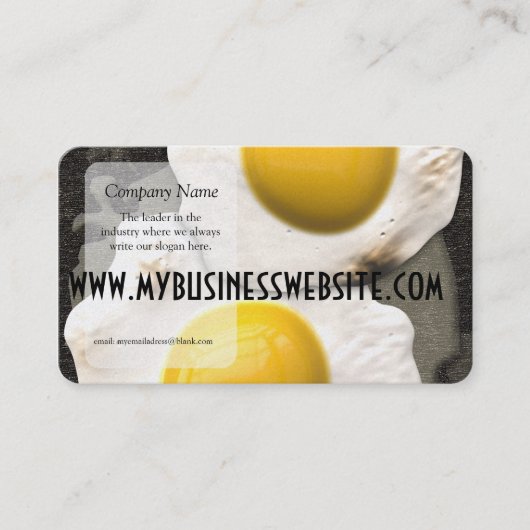 卵の上の明るい側面 名刺 (正面)