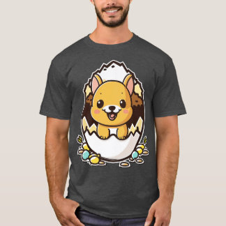 卵の中の犬かわいい Tシャツ