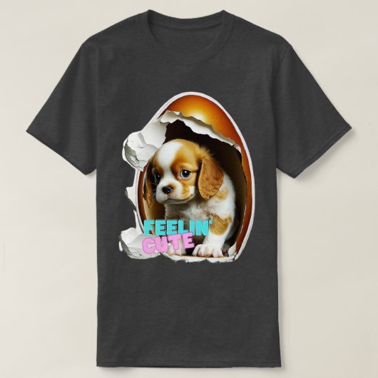 卵の中の犬の喜び Tシャツ (デザイン正面)