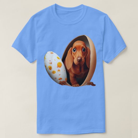 卵の中の犬ステッカー1 Tシャツ (デザイン正面)