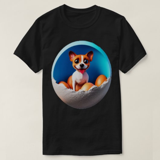 卵の中の犬196 Tシャツ (デザイン正面)