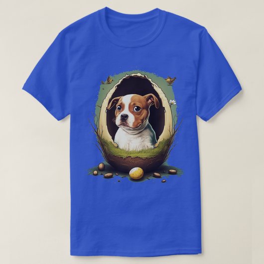 卵の中の犬 Tシャツ (デザイン正面)